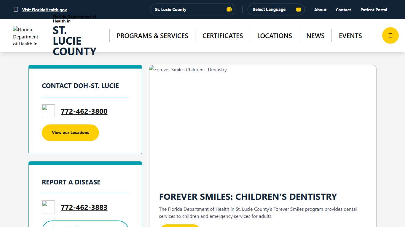 Home - Florida Department of Health in St. Lucie County