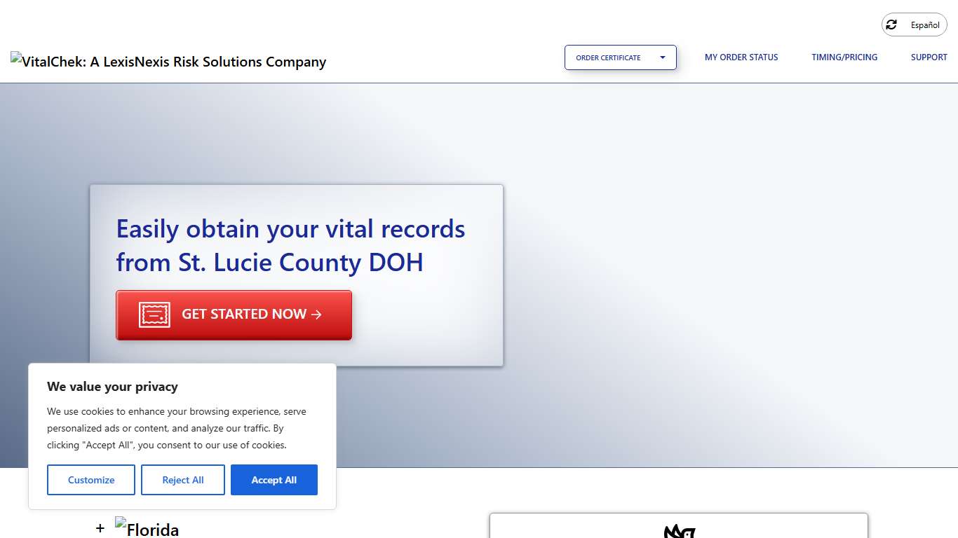 St. Lucie County DOH (FL) Order Certificates - VitalChek